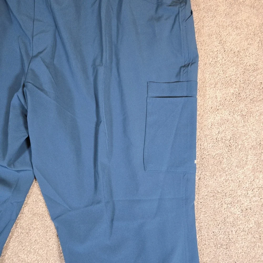 Skechers by Barco‎ Pants Womens 3XL Navy Scrub Cargo Drawstring Stretch Wicking